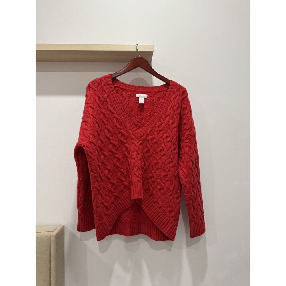 Nordstrom Red V-Neck Sweater